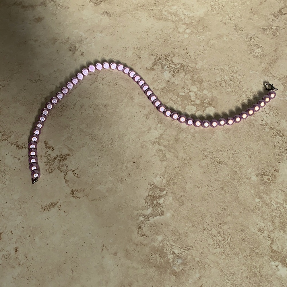 purple glow necklace / choker - Picture 2 of 2